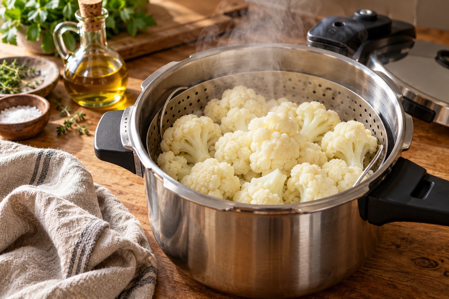 Cuisson du chou-fleur en cocotte-minute : les bons temps